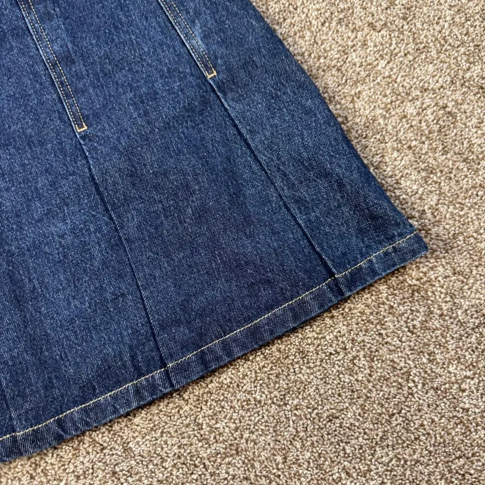 Levi's Pleated Denim Jean Mini Skirt NWT Size 34 Academia Schoolgirl Y2K A-Line